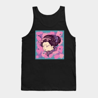 Ukiyoe Girl Pink Tank Top